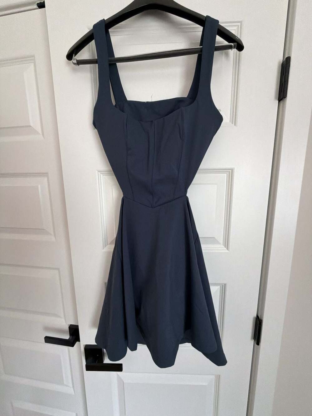 POPFLEX Cut It Out Dress with Pockets in Navy